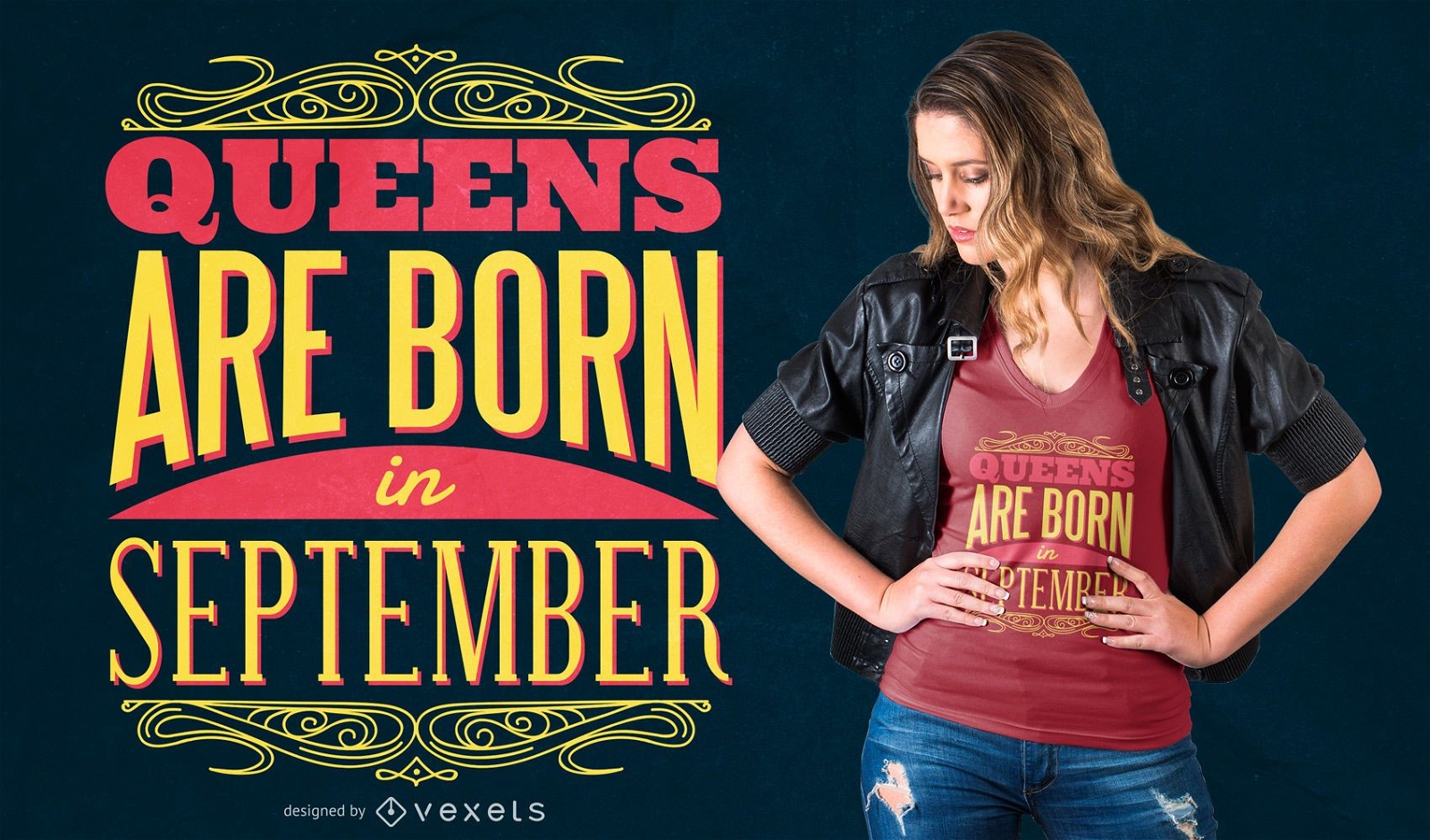 September queens t-shirt design