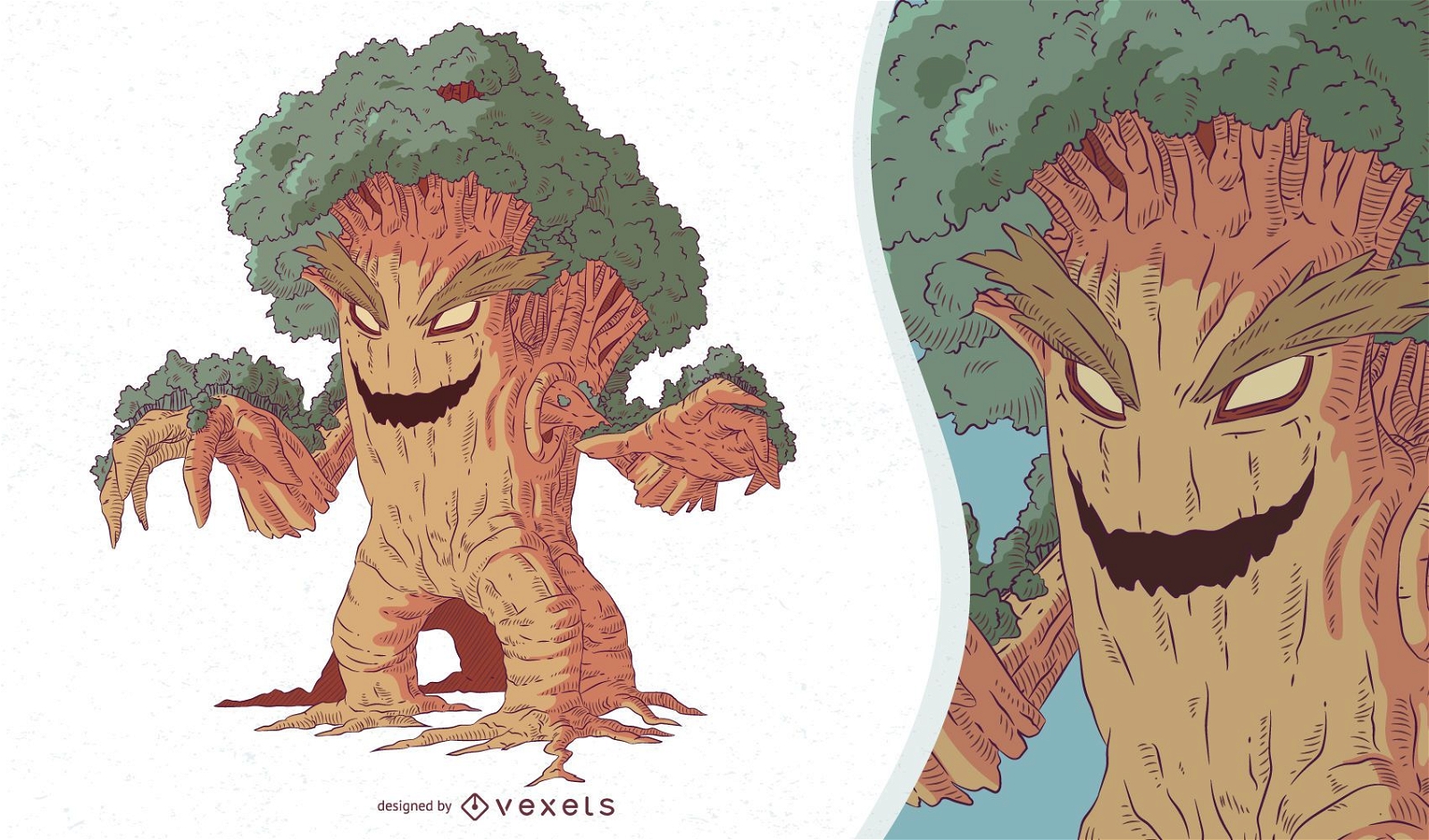 Monster Tree Illustration