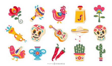Mexican Flat Elements Design Set