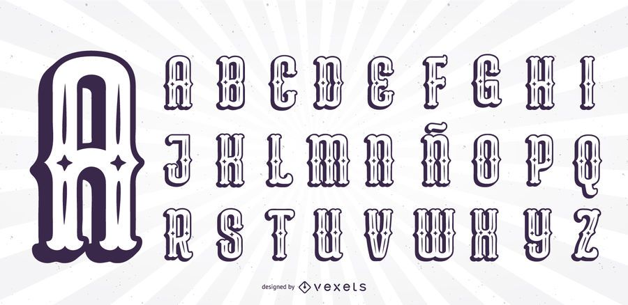 Conjunto de letras do alfabeto de silhueta de estilo mexicano Conjunto de letras do alfabeto de silhueta de estilo mexicano