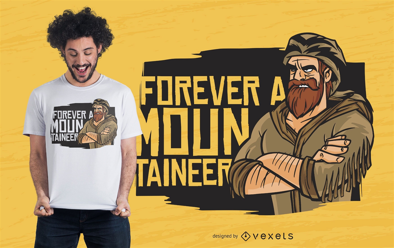 Forever a mountaineer dise?o de camiseta