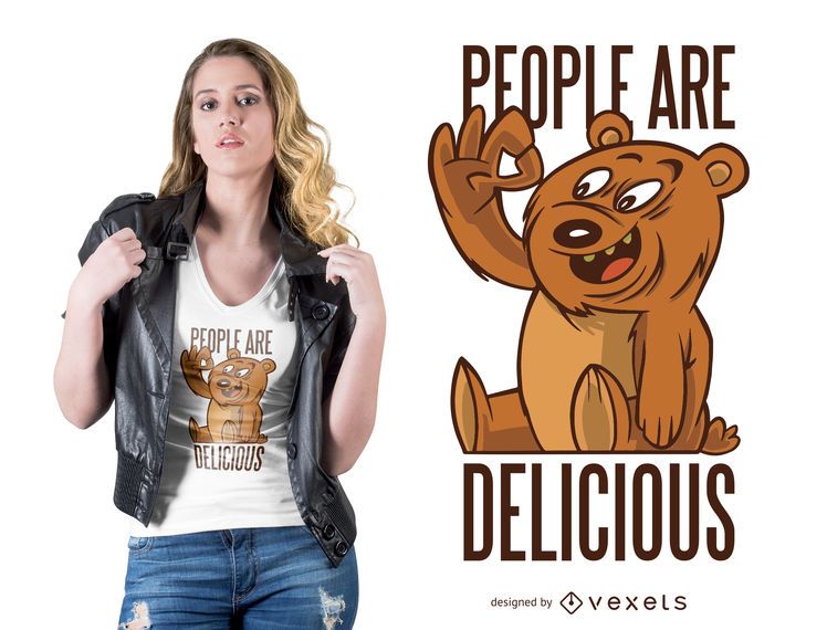 Urso delicioso pessoas t-shirt design Urso delicioso pessoas t-shirt design