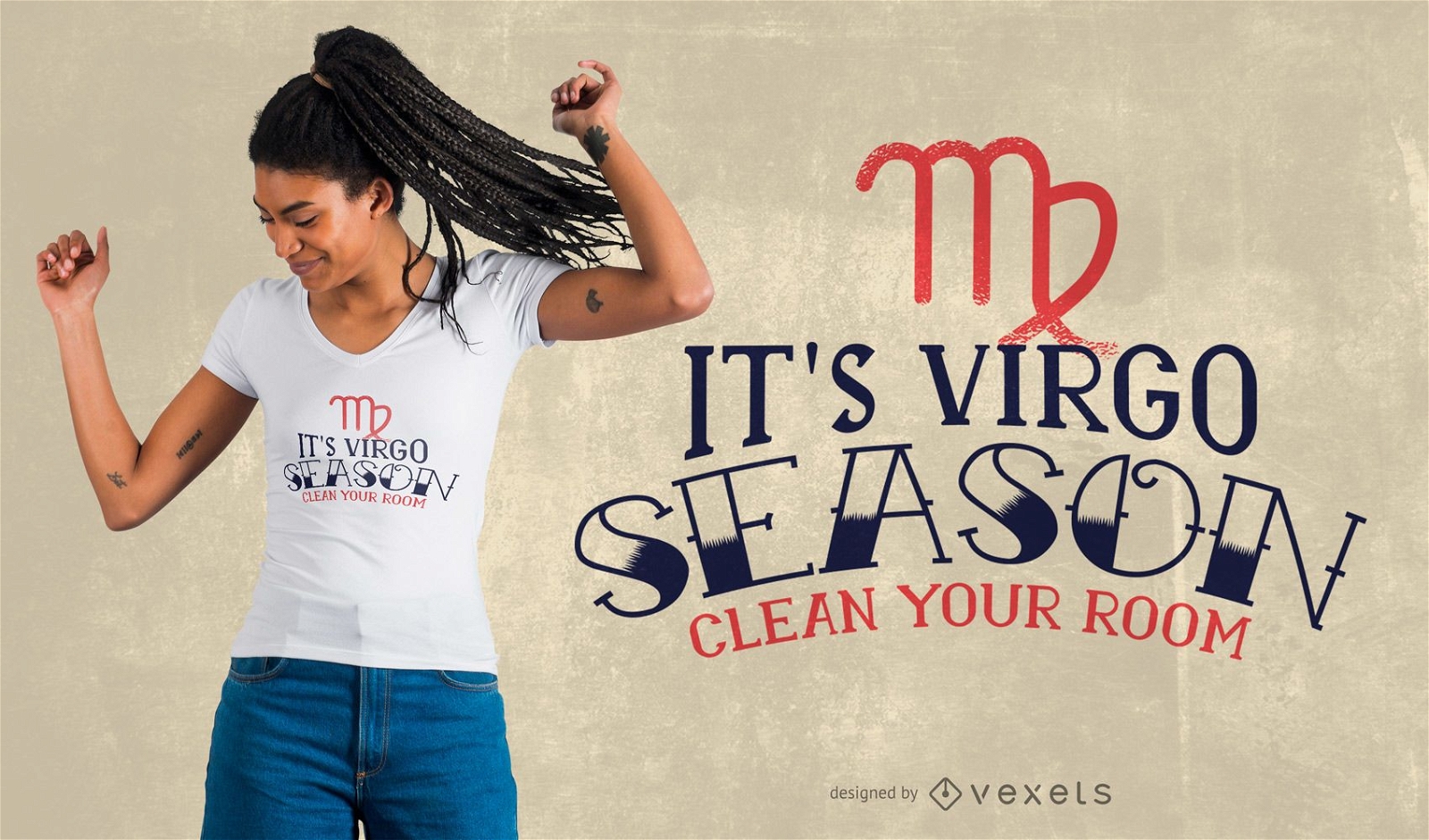 Design de camisetas da temporada de Virgem