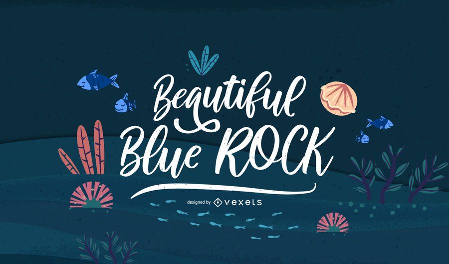 Ocean Lettering Quote Banner Design Ocean Lettering Quote Banner Design