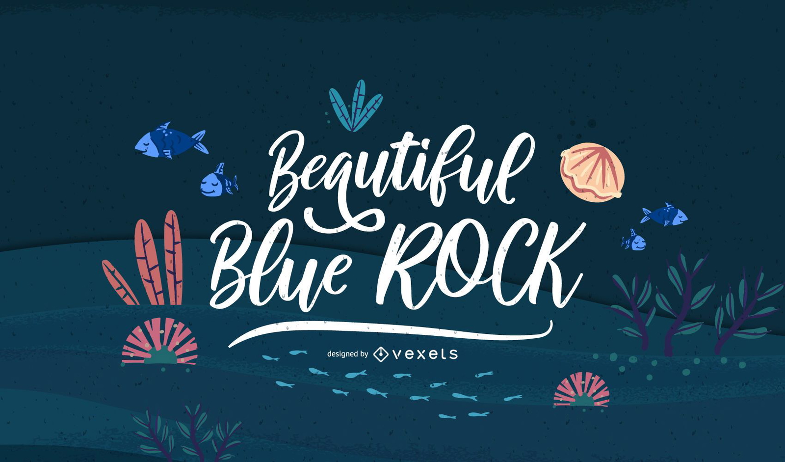 Ocean Lettering Quote Banner Design