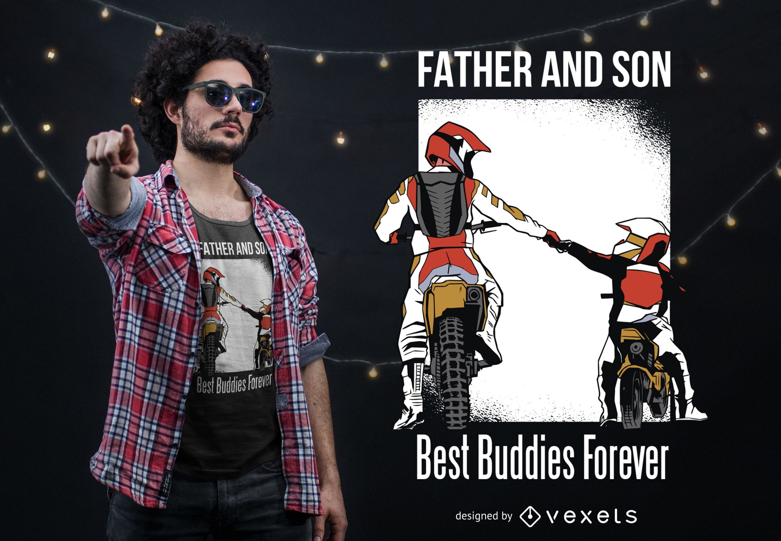 Father Son Best Buddies T-shirt Design