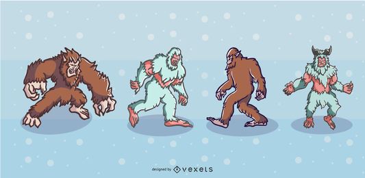 Folklore-Geschöpf-Illustrations-Satz Folklore-Geschöpf-Illustrations-Satz