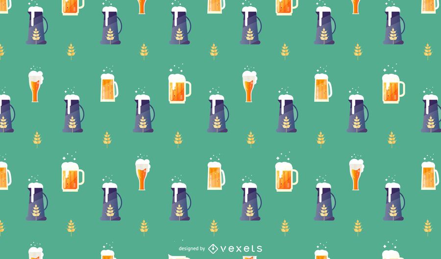Padrão de vetor de cerveja Oktoberfest Padrão de vetor de cerveja Oktoberfest