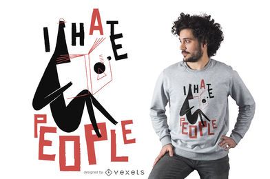 I hate people t-shirt design I hate people t-shirt design