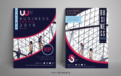 Business Poster Building People Poster Set Business Poster Building People Poster Set