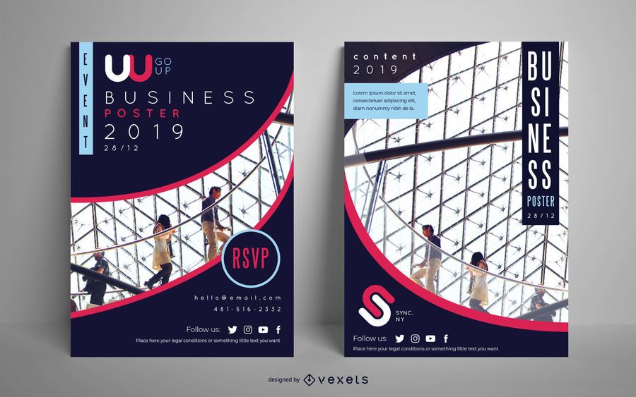 Business Poster Building People Poster Set Business Poster Building People Poster Set
