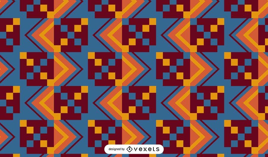 Design de padrão de pano Kente Design de padrão de pano Kente