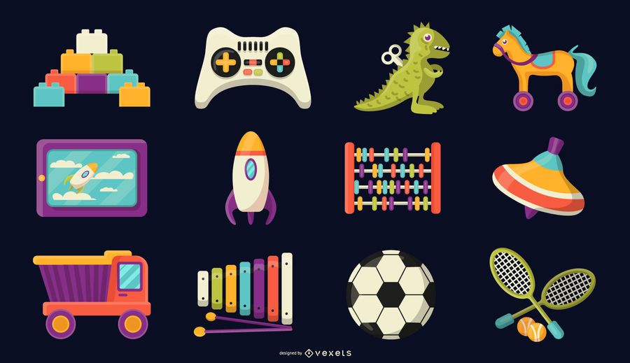 Children Toys Vector Collection Children Toys Vector Collection