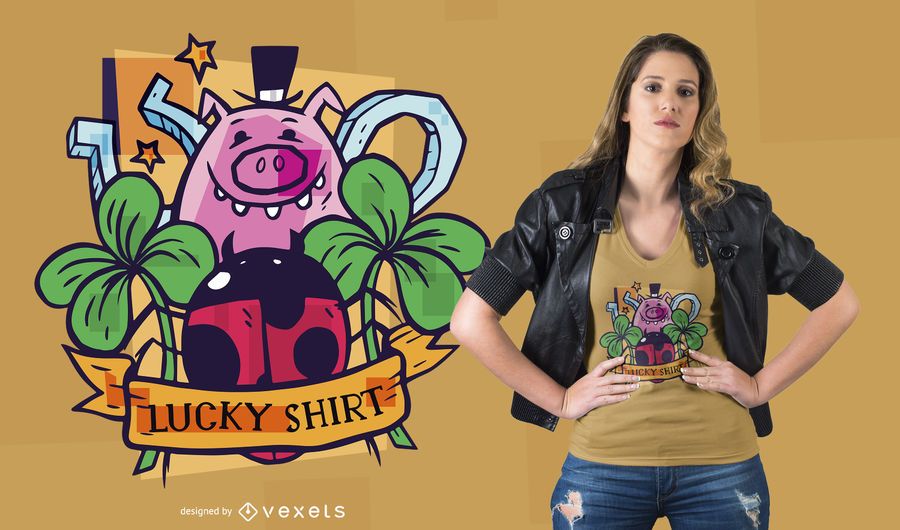 Lucky Symbols T-shirt Design Lucky Symbols T-shirt Design