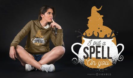Design de camisetas com letras das bruxas