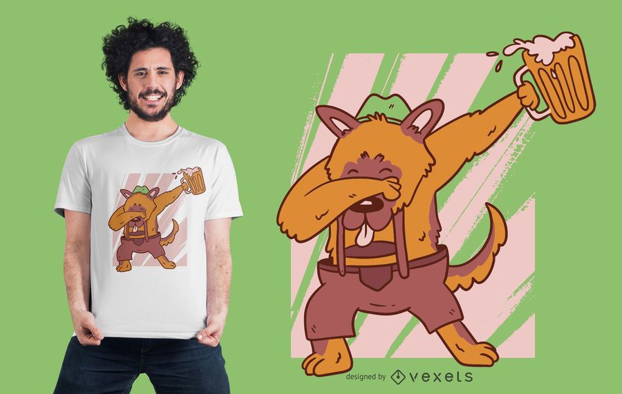German Shepherd Dabbing T-shirt Design German Shepherd Dabbing T-shirt Design