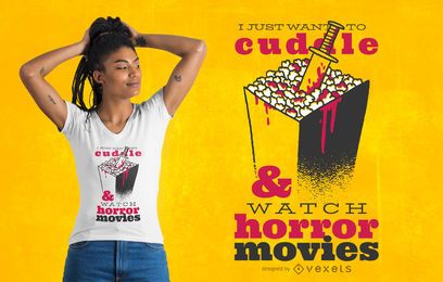 Diseño de camiseta de la cita de la película de terror Diseño de camiseta de la cita de la película de terror