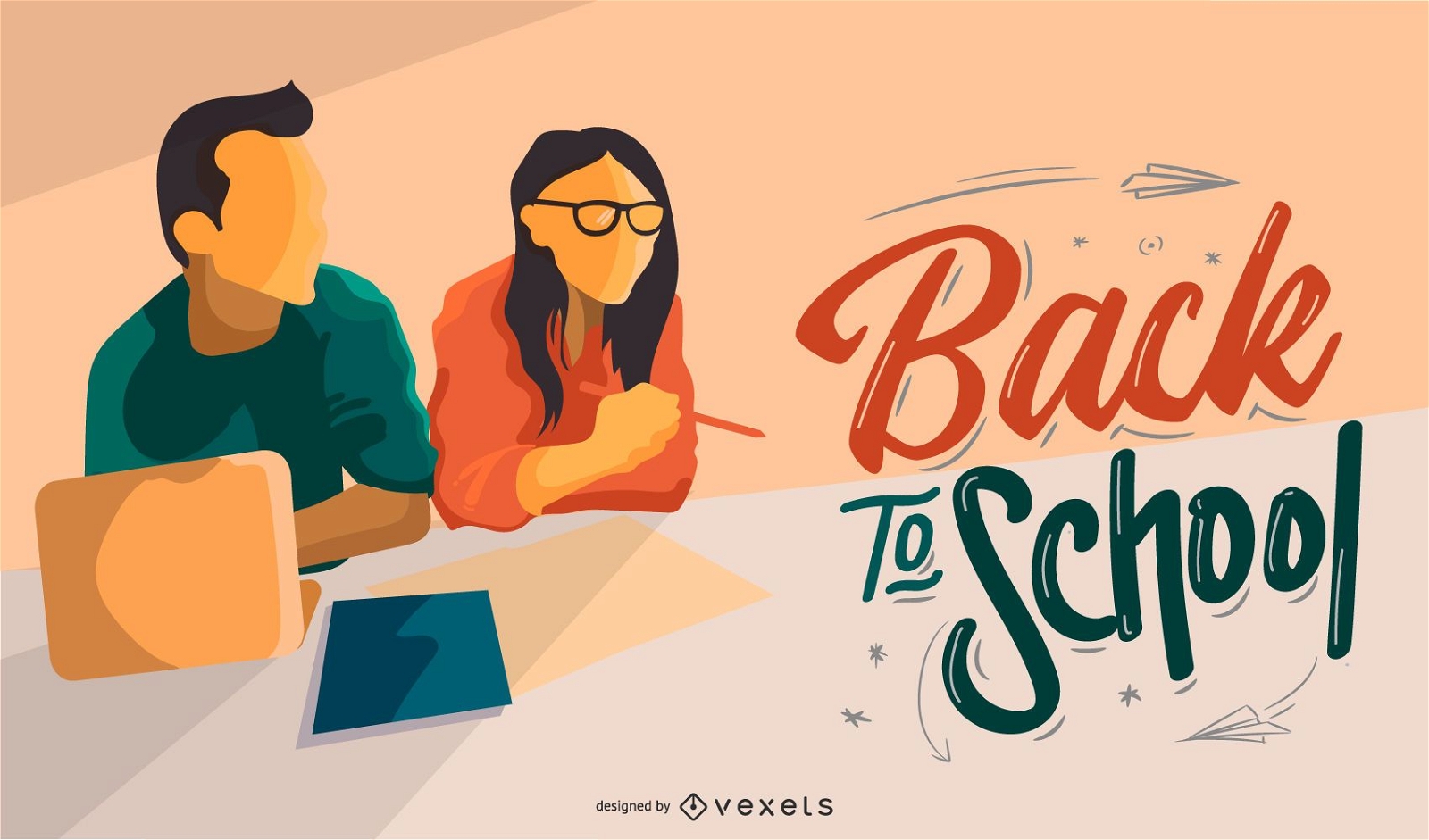 Back To School Students Banner Design