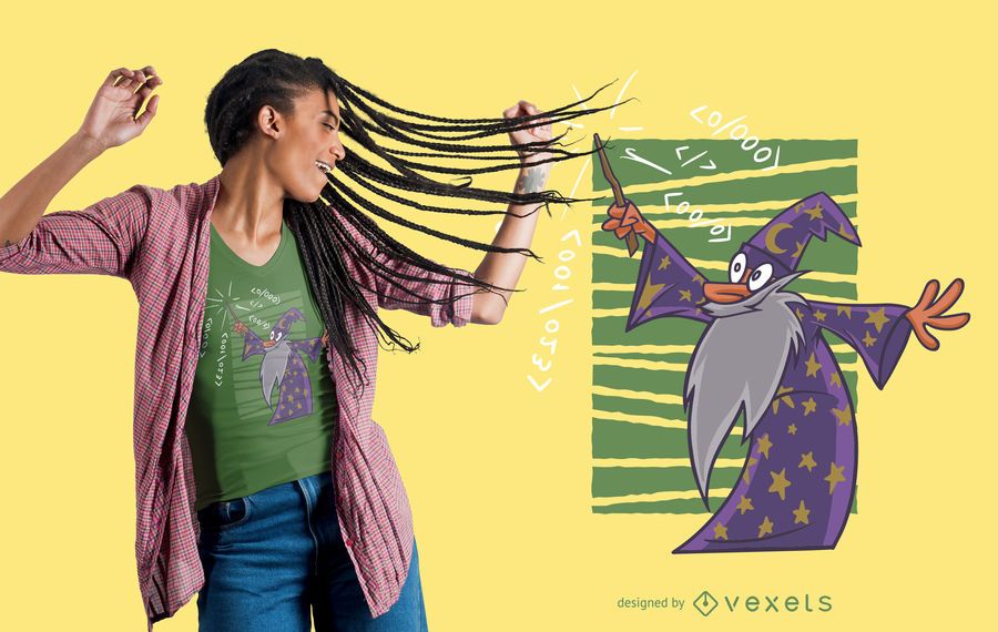 Design do t-shirt do mágico do código Design do t-shirt do mágico do código