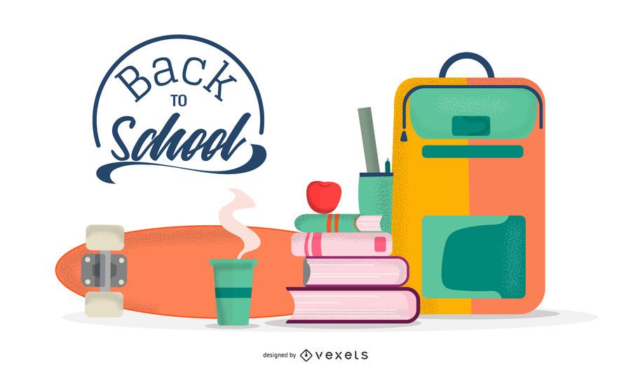 Back To School Illustration Design Back To School Illustration Design