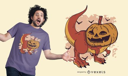 Diseño de camiseta de dinosaurio de calabaza Diseño de camiseta de dinosaurio de calabaza