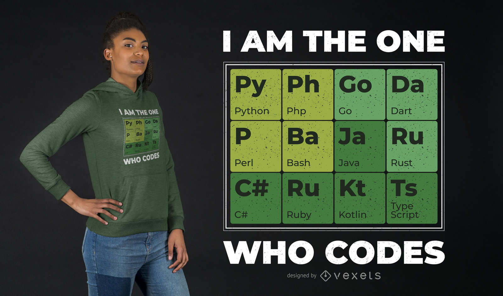 Developer Periodic Table T-shirt Design