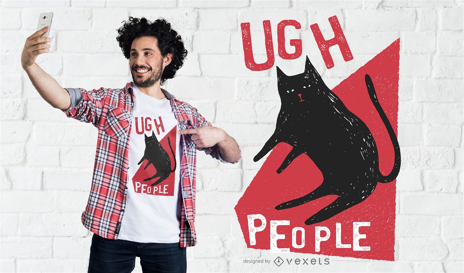 Design de camisetas Ugh people