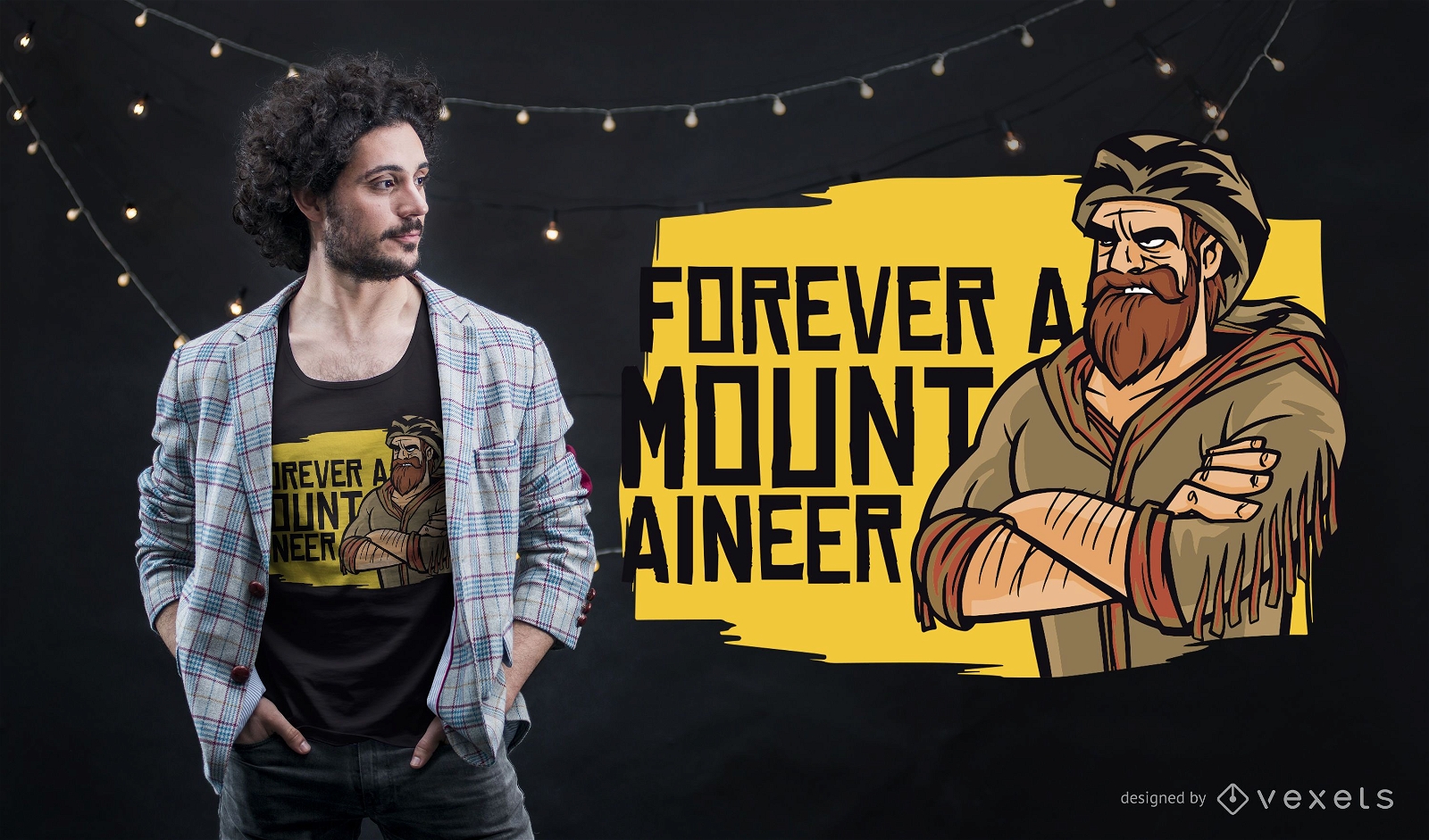 Forever mountaineer t-shirt design
