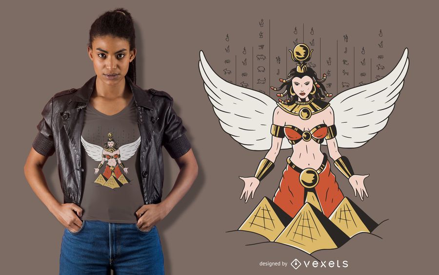 Diseño de camiseta de la diosa Isis Diseño de camiseta de la diosa Isis