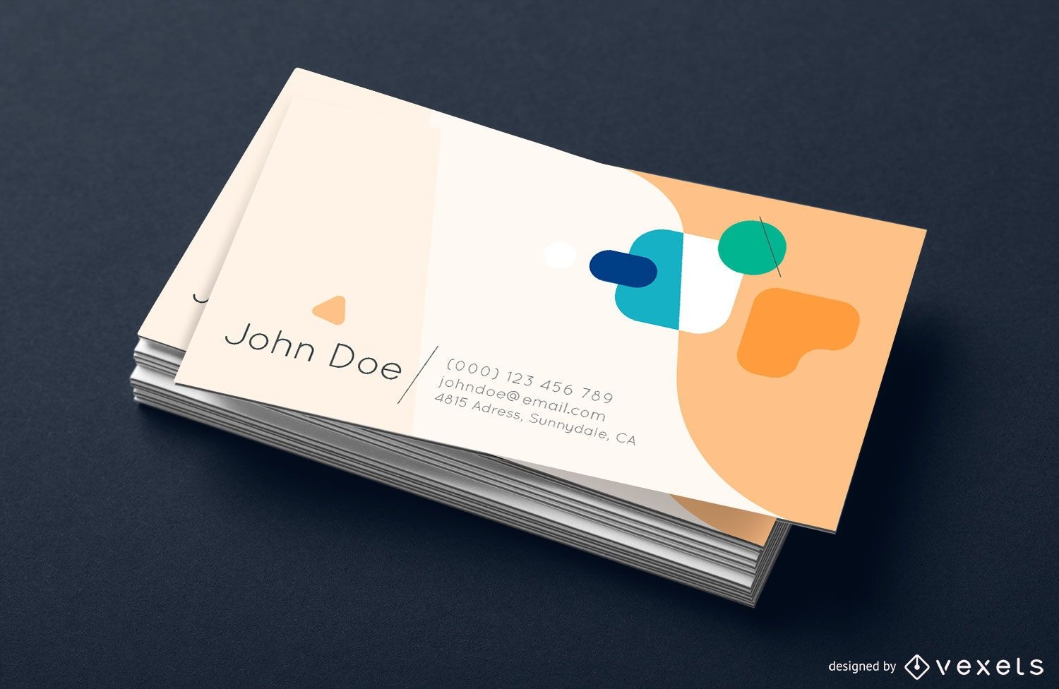 Business card design abstract shapes