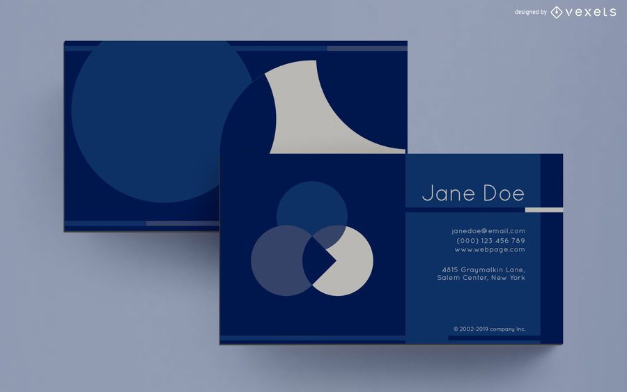 Business card abstract circles design Business card abstract circles design