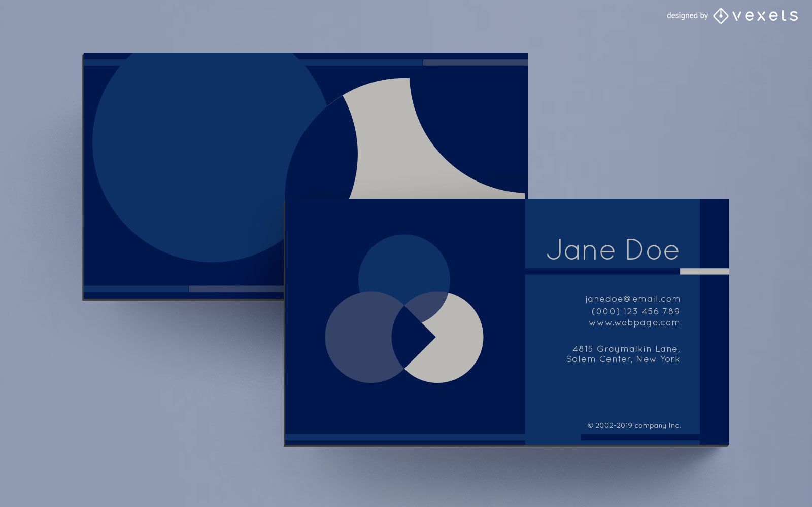 Business card abstract circles design