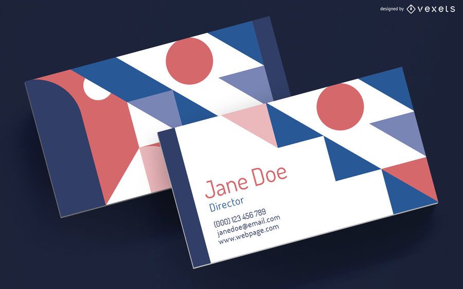 Diseño geométrico de tarjeta de visita Diseño geométrico de tarjeta de visita
