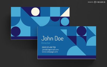 Business card geometric shapes design