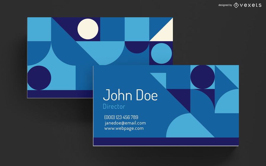 Business card geometric shapes design Business card geometric shapes design