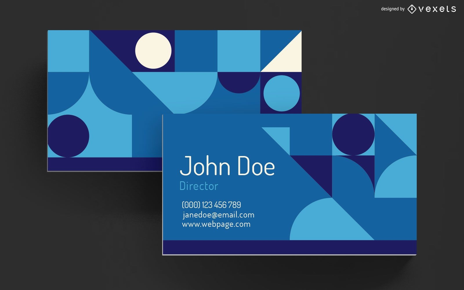 Business card geometric shapes design