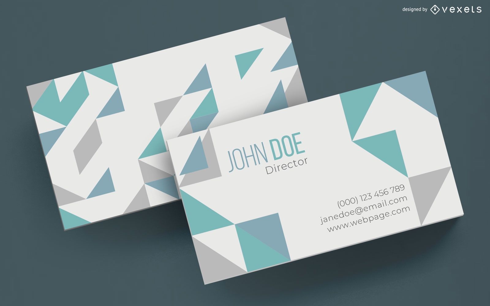 Simple geometric business card