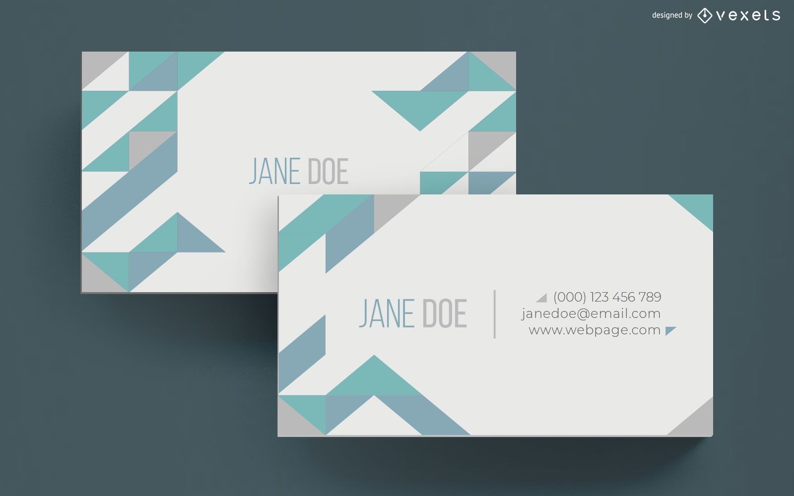 Clean geometric business card