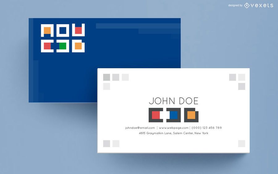 Business card geometric squares Business card geometric squares
