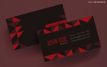 Business card design geometric triangles Business card design geometric triangles