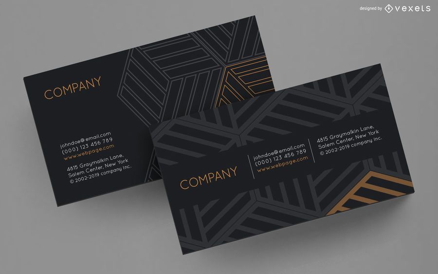 Business card striped cubes design Business card striped cubes design