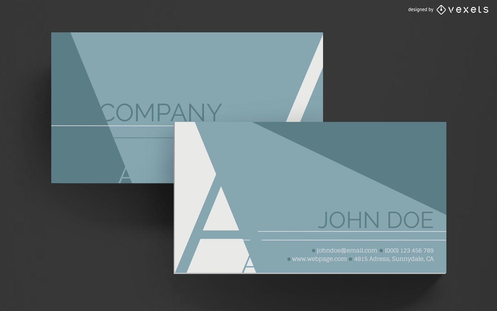 Business card elegant geometric design