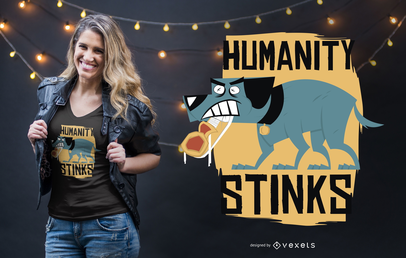 A humanidade fede o design de camisetas