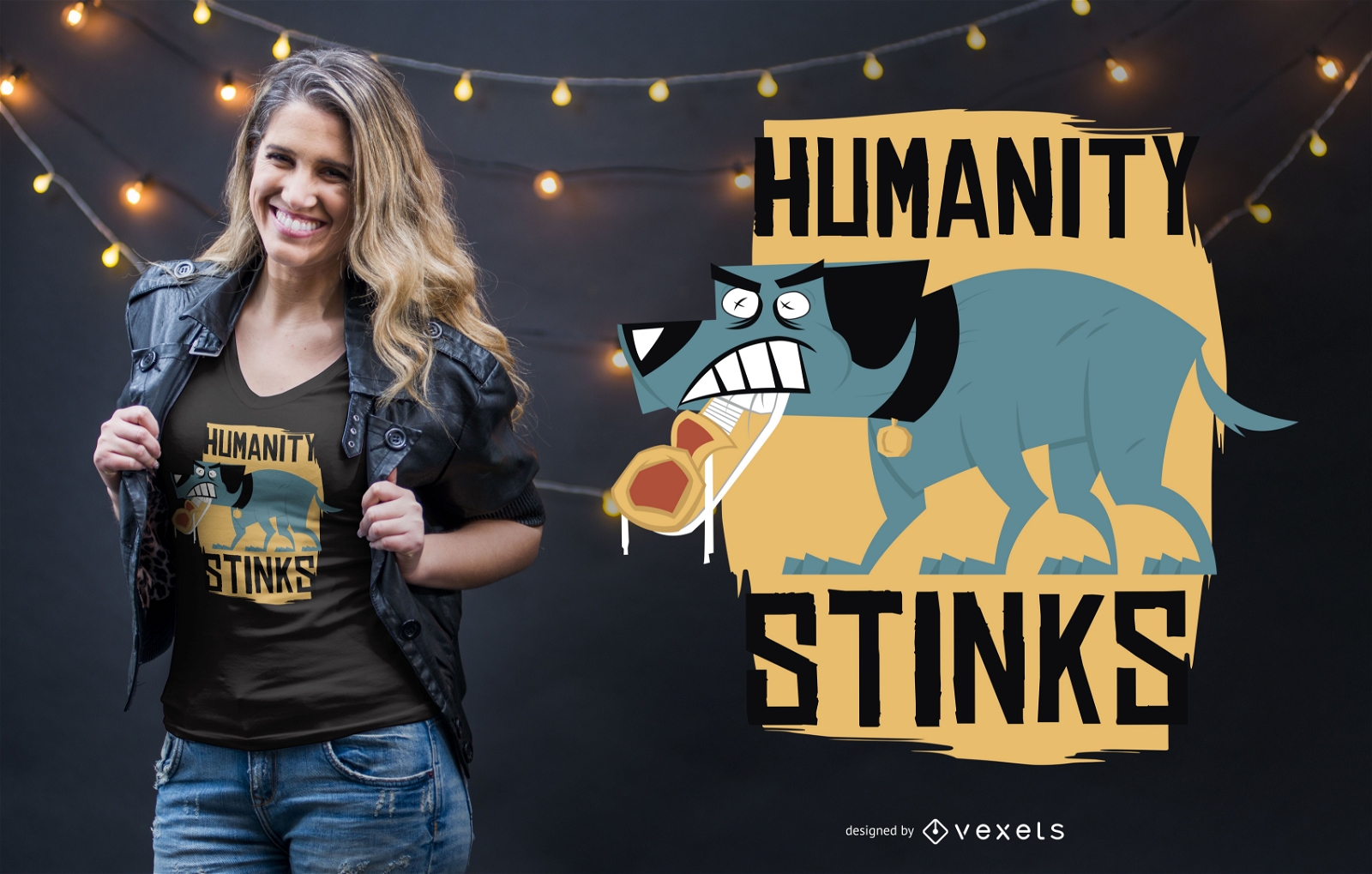 Humanity stinks t-shirt design