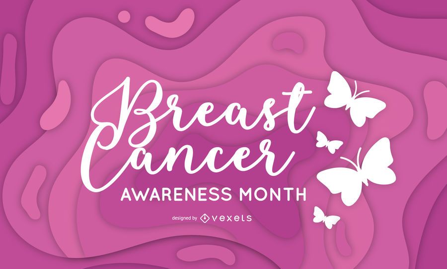 Breast cancer papercut lettering Breast cancer papercut lettering