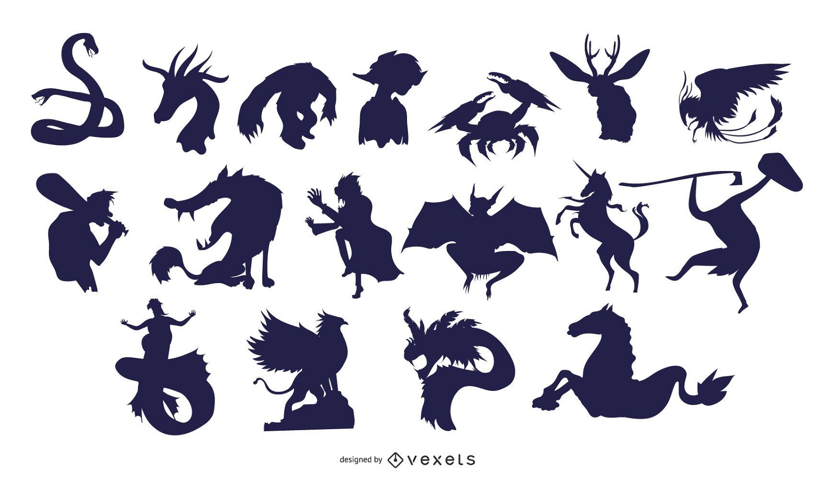 Creatures silhouette collection