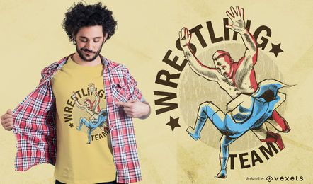 Design de t-shirt da equipe de luta livre Design de t-shirt da equipe de luta livre