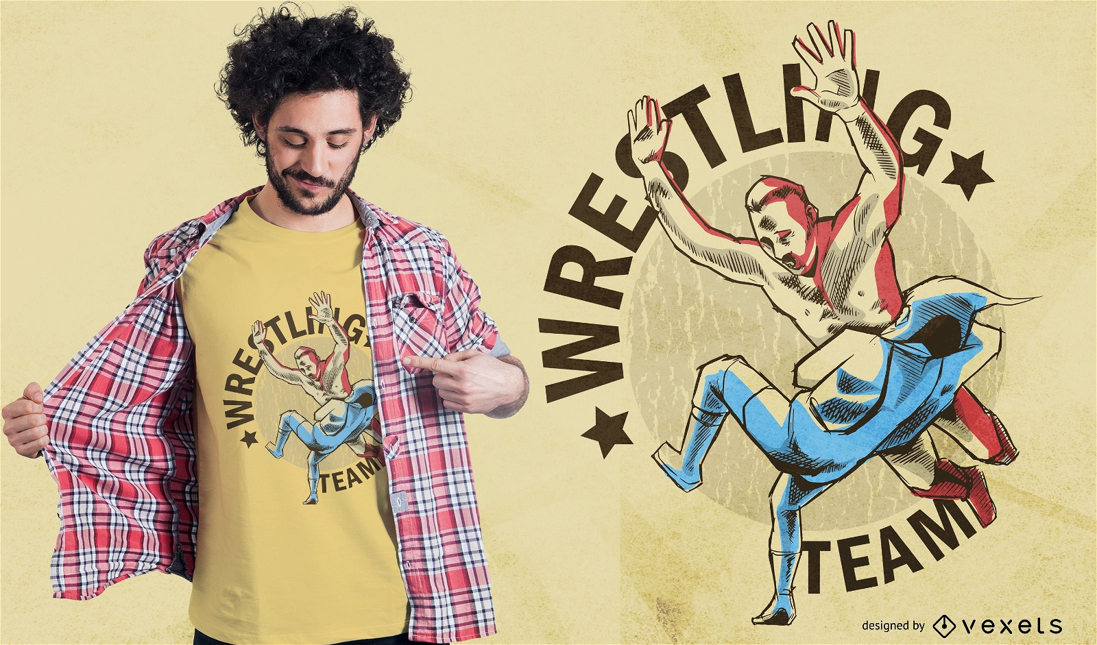 Wrestling team t-shirt design