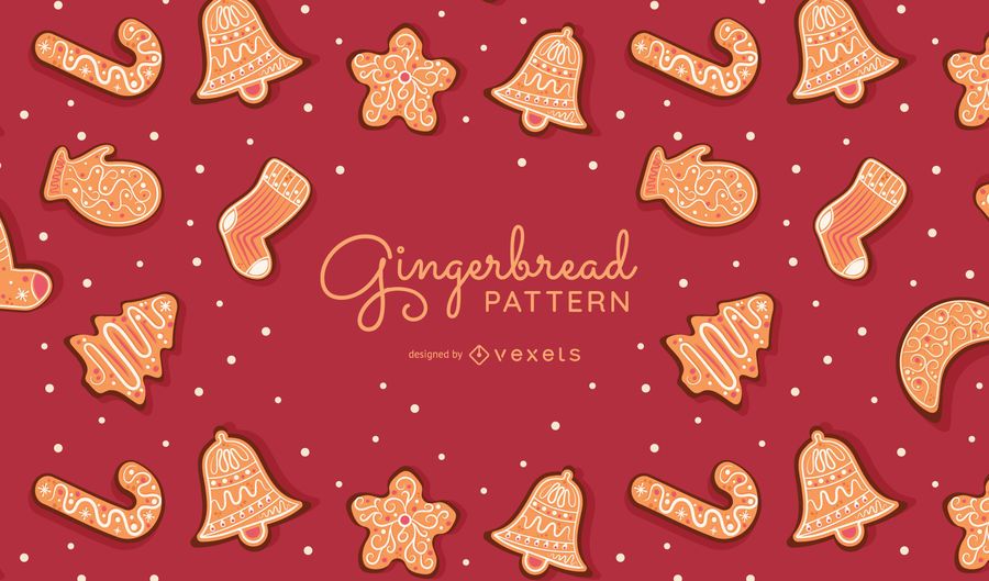 Projeto de padrão de biscoitos de gengibre Projeto de padrão de biscoitos de gengibre