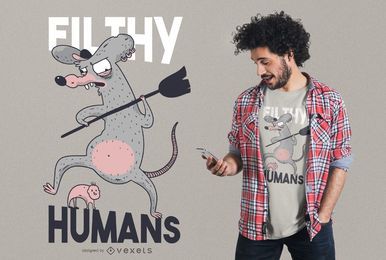 Diseño de camiseta de humanos asquerosos